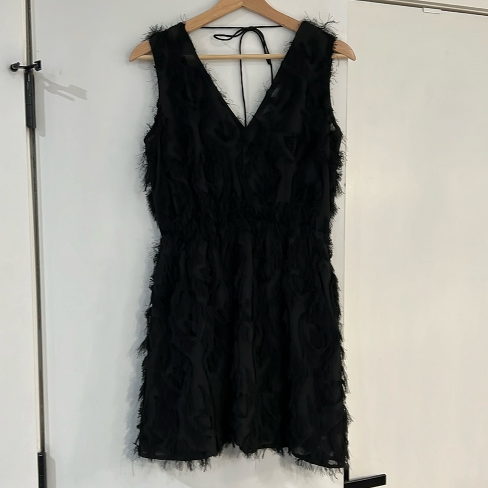 & Other Stories black feathered mini dress